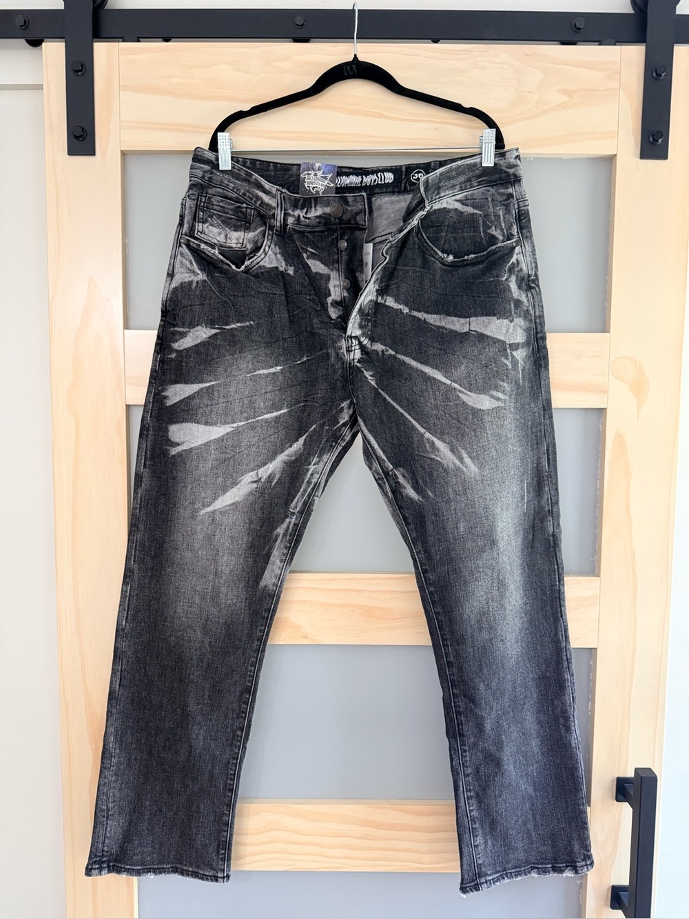 Billionaire Boys Club Heart Jeans 36 Black Astronaut NWT Distressed BBC